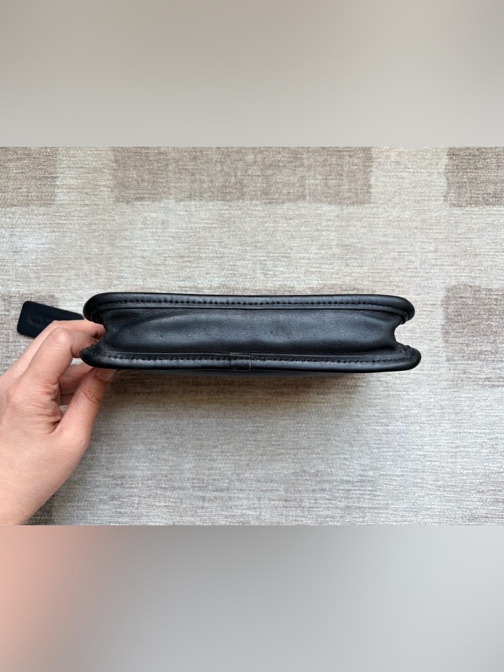COACH Vintage Chunky Case Black Leather Cosmetic Makeup Travel Utility Case 7165 - Picture 6 of 10